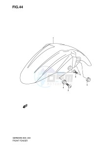 GSR600 (E2) drawing FRONT FENDER (GSR600K6 UK6 K7 UK7)