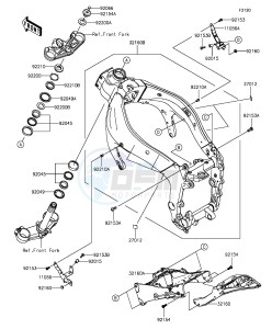 NINJA ZX-6R ABS ZX636FGFA GB XX (EU ME A(FRICA) drawing Frame