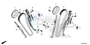 VT750SE Shadow E drawing CAM CHAIN