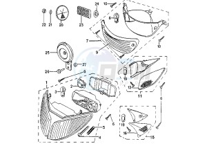 SPEEDFIGHT AQUA - 50 cc drawing HEADLIGHT-TAILLIGHT