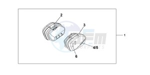 CBF1000A9 UK - (E / ABS MKH) drawing 33 LITRE PANNIER SET PEARL AMBER YELLOW