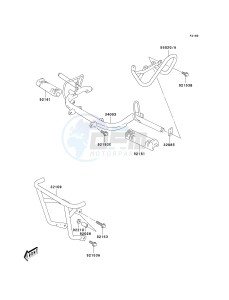 KSF 50 A [KFX50] (A1-A3) [KFX50] drawing FOOTRESTS