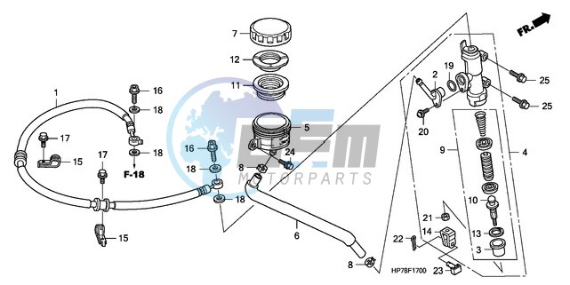 RR. BRAKE MASTER CYLINDER