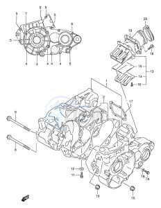 RMX250 (E1) drawing CRANKCASE