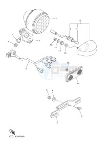 XVS950CR XVS950 CAFE RACER XV950 RACER 60TH ANNIV. (B33E) drawing TAILLIGHT