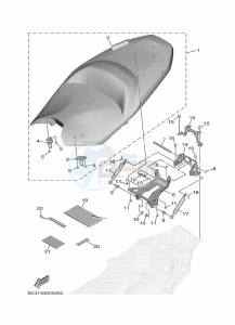 XP530D-A TMAX DX ABS (BC3D) drawing SEAT