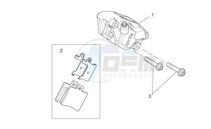 Scarabeo 125-200 ie Light drawing Rear caliper