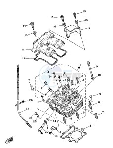 TT A 350 drawing CYLINDER HEAD