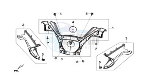 MAXSYM 600I ABS drawing COWLING HANDLEBAR