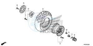 TRX420FM2E TRX420 Europe Direct - (ED) drawing FRONT WHEEL