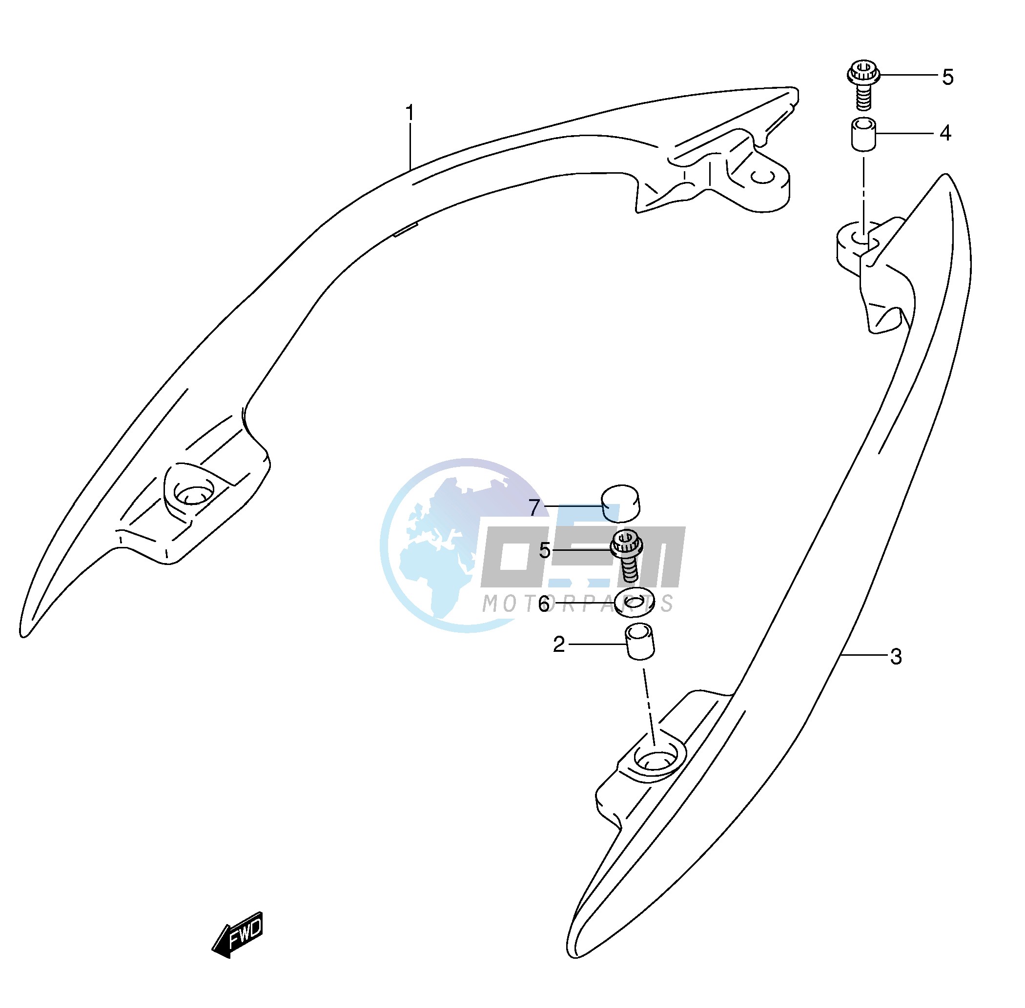 PILLION RIDER HANDLE (SIDE)(MODEL K3)