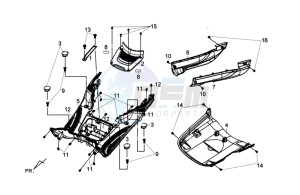 FIDDLE III 125 drawing FOOTREST / FRAME COWLING