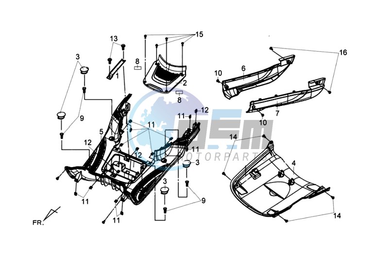 FOOTREST / FRAME COWLING