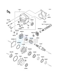 KLF250 KLF250-A3 EU GB drawing Front Bevel Gear