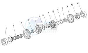 Griso V IE 850 drawing Primary gear shaft