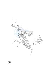 YFZ450 YFZ450B (1PD2 1PD3 1PD1) drawing REAR SUSPENSION