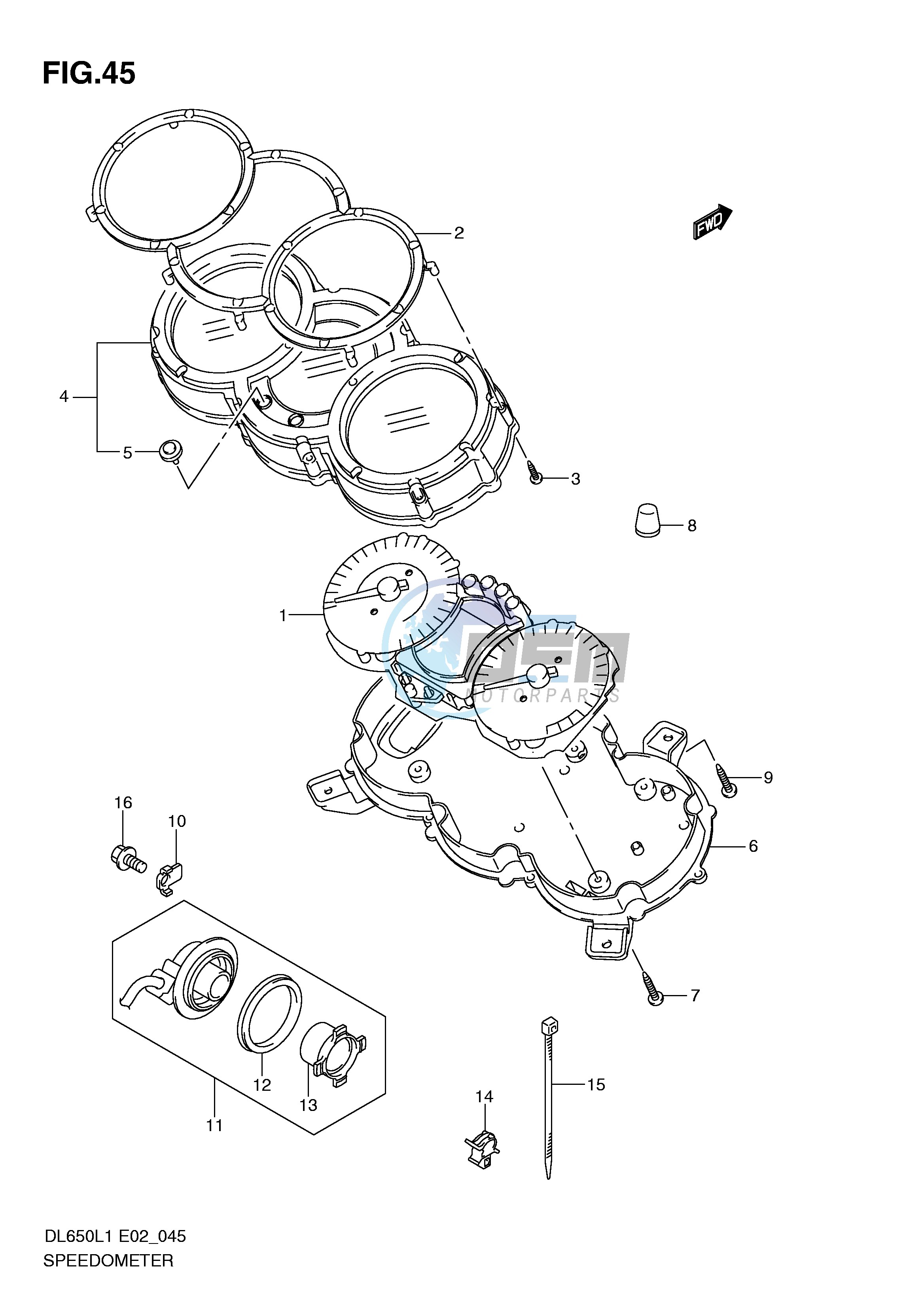 SPEEDOMETER (DL650L1 E24)