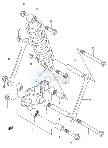 GS500E (E28) drawing CUSHION LEVER (MODEL M N P R S T)