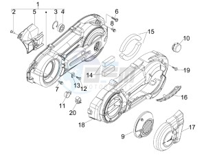 MP3 500 rl Sport business drawing Crankcase cover - Crankcase cooling