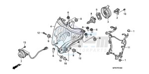 CB1000RA France - (F / CMF) drawing HEADLIGHT