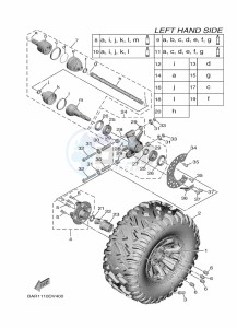 YXF850E YX85FPAP (BARP) drawing REAR WHEEL