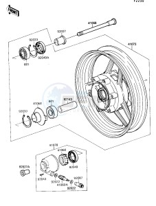 ZX 750 F [NINJA 750R] (F4) [NINJA 750R] drawing FRONT WHEEL