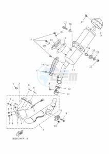 XTZ690 TENERE 700 (BEH3) drawing EXHAUST