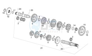 RS 125 E2 - E3 drawing Transmission