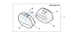 XL1000V VARADERO drawing SADDLE BAG SET