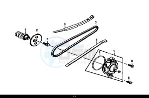 ORBIT III 50 (45 KM/H) (XE05W1-EU) (L8-M0) drawing CAM SHAFT-CYL. HEAD L. SIDE COVER