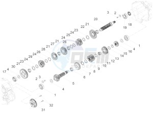 V7 III Stone 750 e4 (EMEA) drawing Gear box - Gear assembly