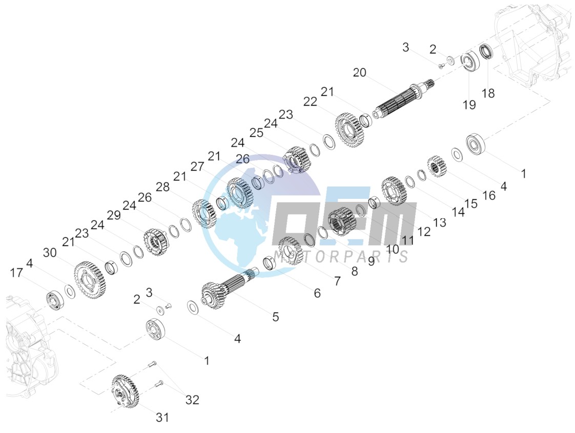 Gear box - Gear assembly