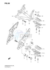 GSX650F (E2) Katana drawing FOOTREST