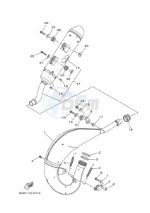 YZ125 (B4X2) drawing EXHAUST