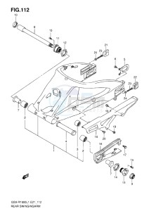 GSX-R1000 drawing REAR SWINGING ARM