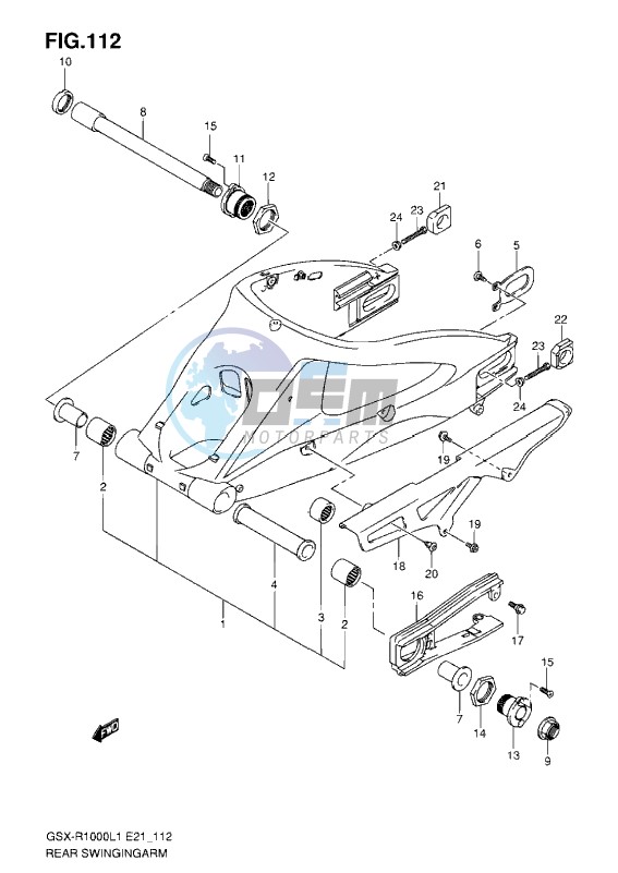 REAR SWINGING ARM