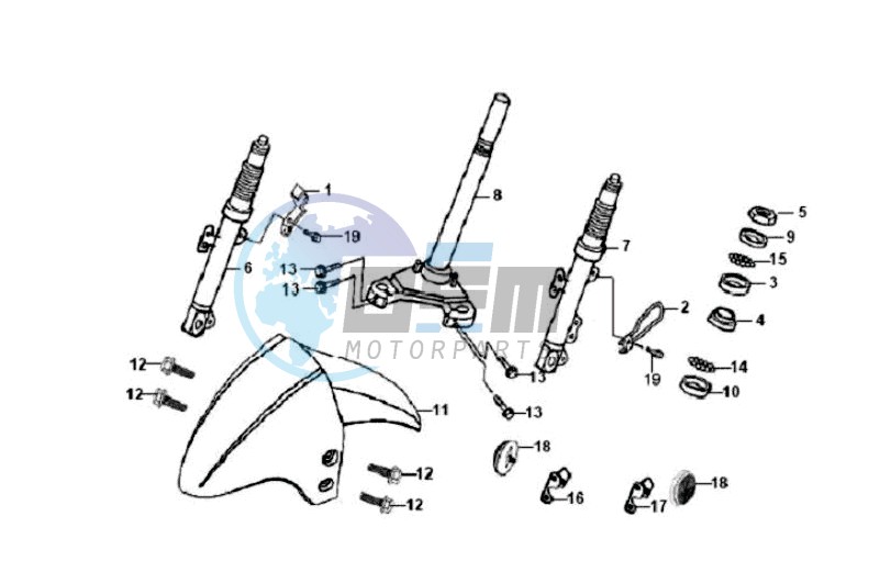 FRONT FORK/ FRONT FENDER / STEERING HEAD BEARING