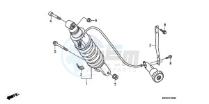 ST1300A9 France - (F / ABS CMF MME) drawing REAR CUSHION