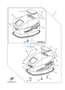 9-9FMHL drawing FAIRING-UPPER