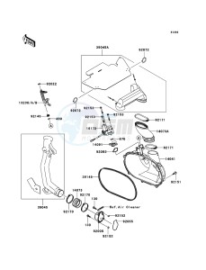 KVF650 4x4 KVF650D8F EU GB drawing Converter Cover