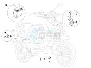 Stalker 50 Naked (UK) UK drawing Remote control switches - Battery - Horn