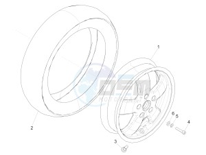 SUPER GTS 300 4T 4V IE ABS E3- E4 (NAFTA) drawing Front wheel