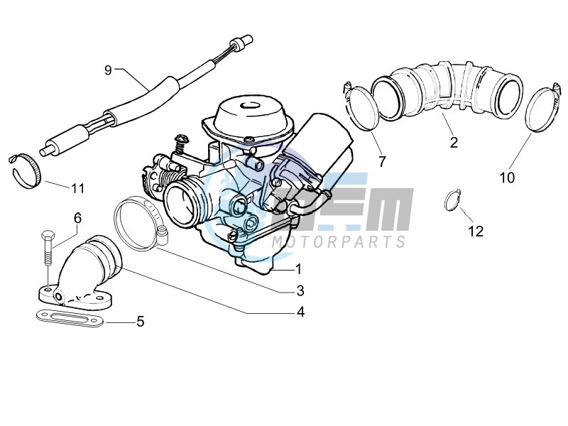 Carburettor assembly - Union pipe