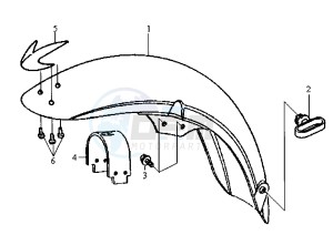 HUSKY - 125 cc drawing FRONT MUDGUARD