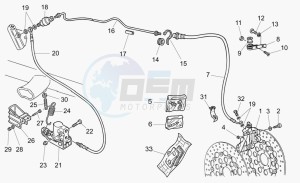 California 1100 Stone - Metal PI EV/EV Touring PI drawing Lh front brake system