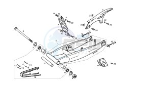 SENDA SM - 125 CC VTHSC2B1A 4T EU2 drawing SWING ARM - SHOCK ABSORBER