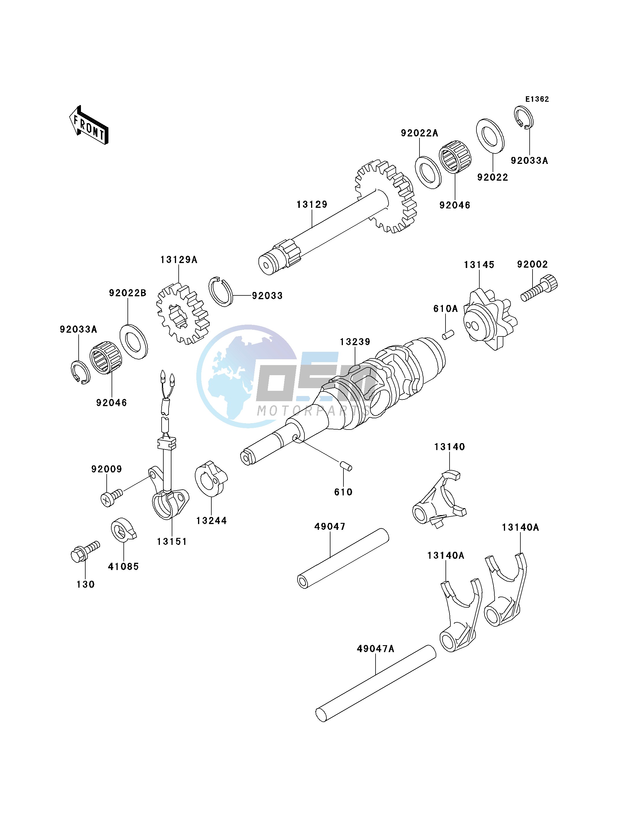 GEAR CHANGE DRUM_SHIFT FORK-- S- -