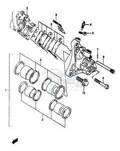 GSF1200A (E18) drawing FRONT CALIPER (GSF1200T V W X Y ST SV SW SX SY)