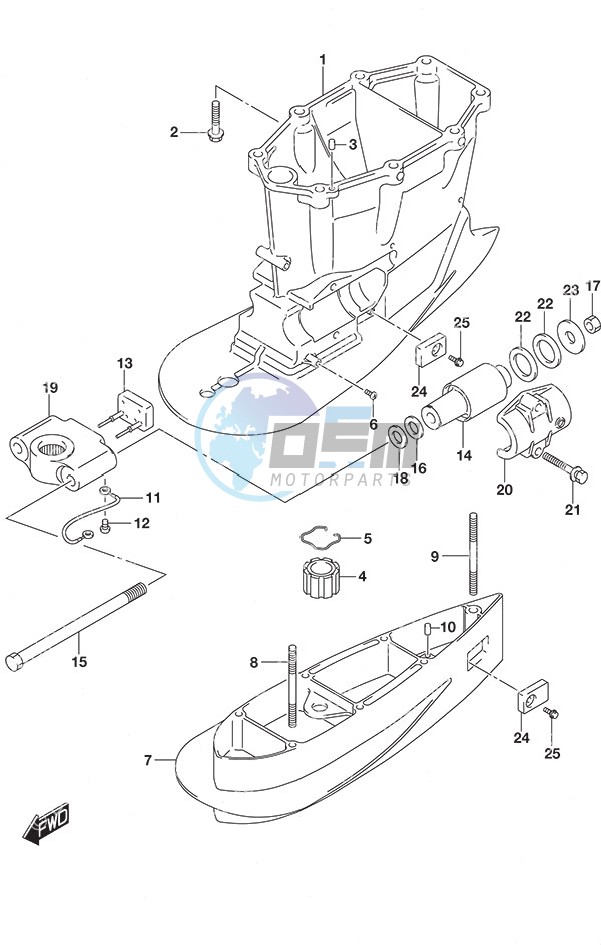 Drive Shaft Housing w/Transom (XX)