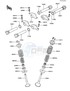 KZ 440 G (G1) drawing ROCKER ARMS_VALVES